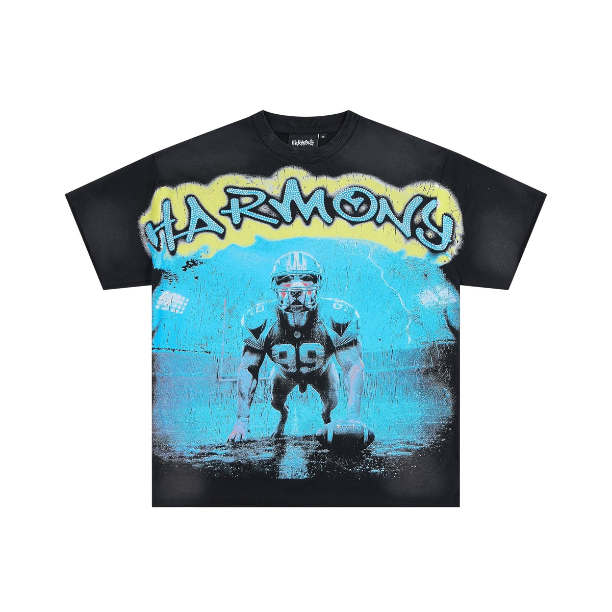HARMONY Football Graphic Raw-Edge T-Shirt ¡ª hero