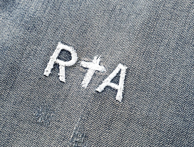 R+A Distressed Washed Blue Jeans ¡ª detail