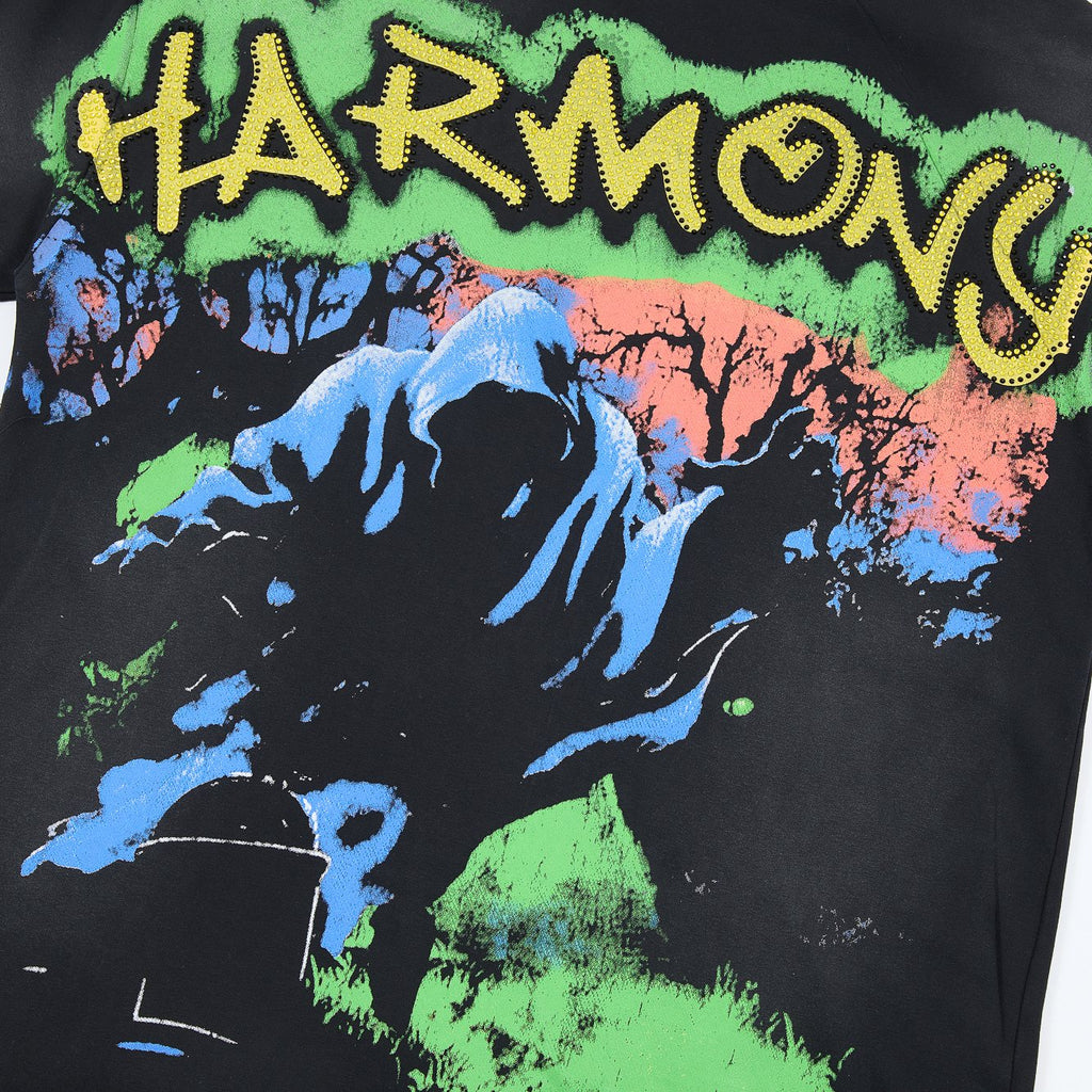 HARMONY Raw-Edge Graphic T-Shirt ¡ª detail