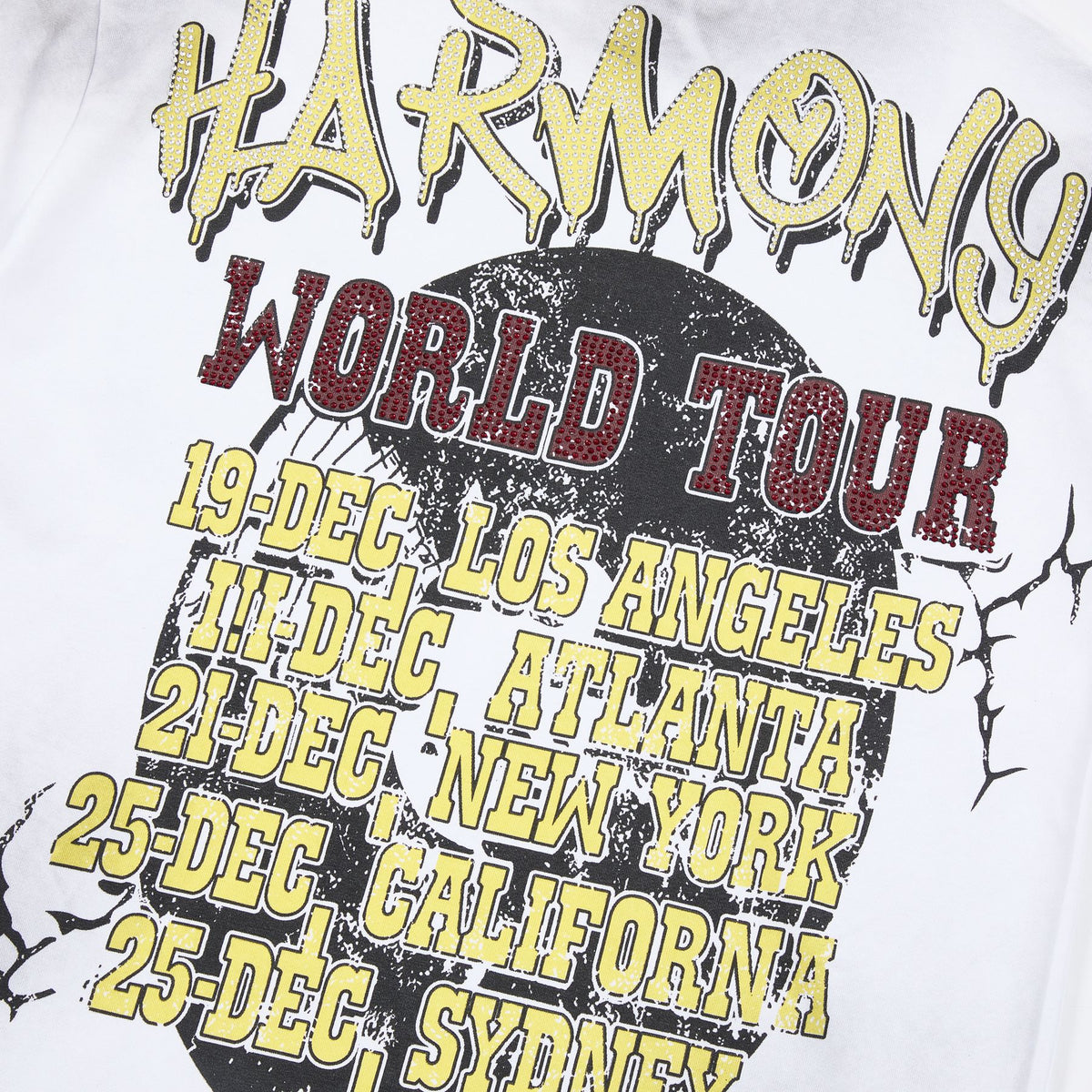 HARMONY Tour Graphic Raw-Edge T-Shirt ¡ª detail