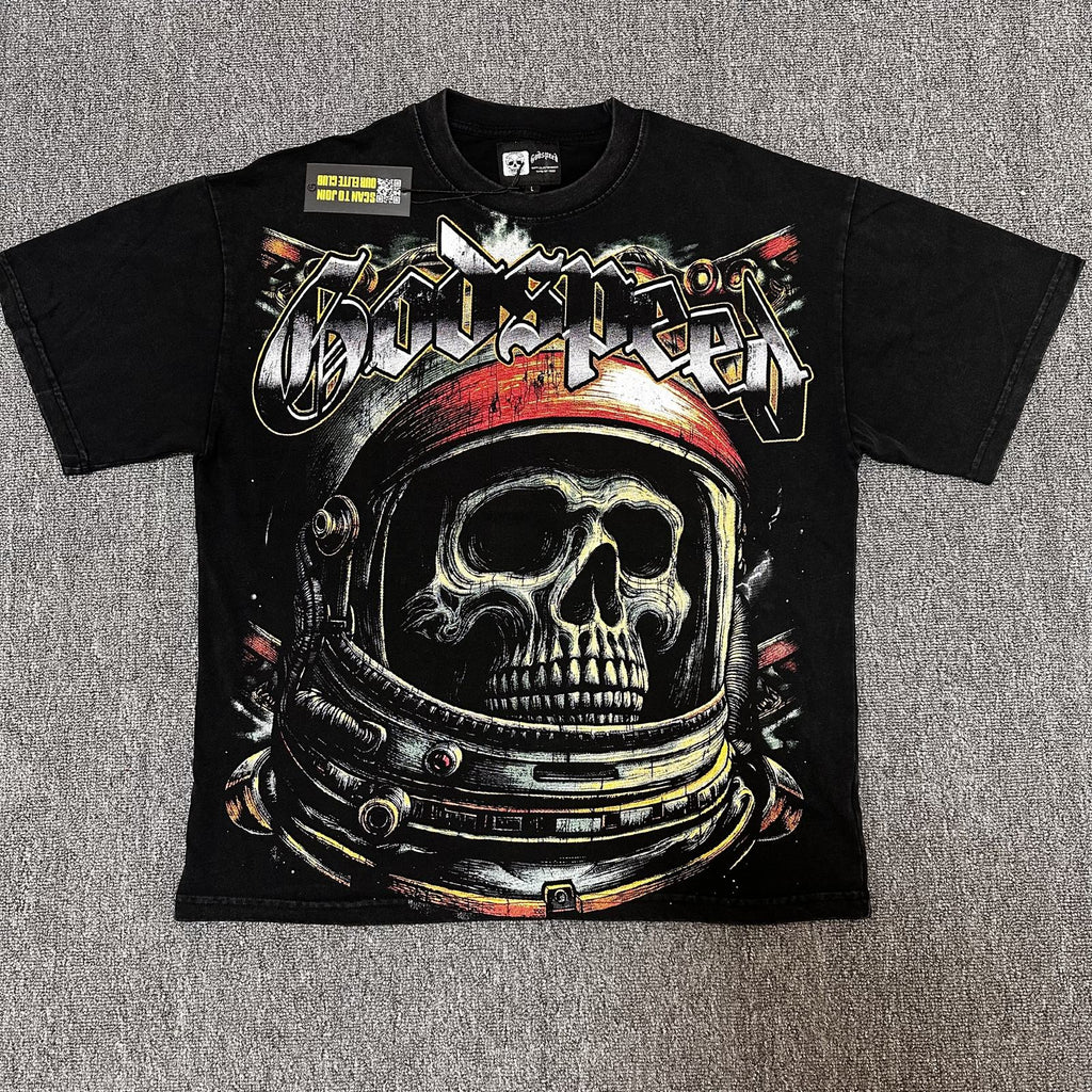 Godspeed Astronaut Skull Graphic T-Shirt ¡ª hero