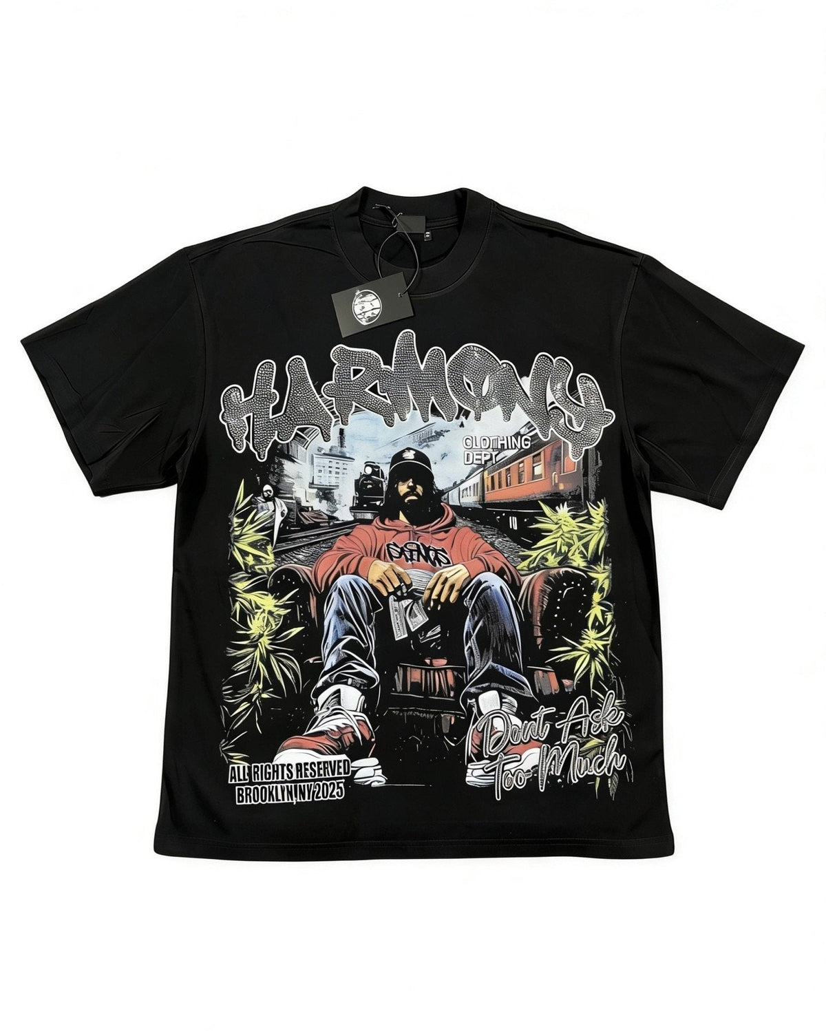 HARMONY New Age Seated Figure Graphic T-Shirt ¡ª front