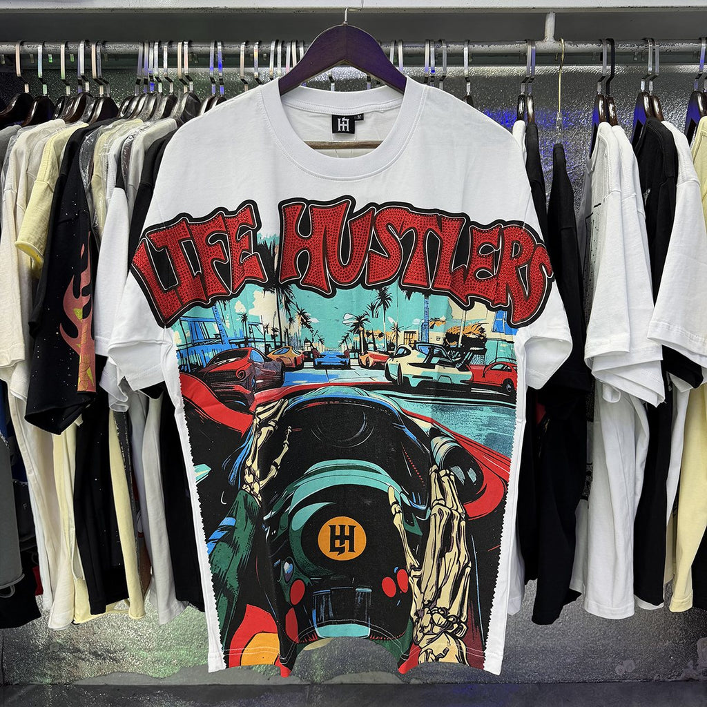 Life Hustlere Motorcycle Graphic Short-Sleeve T-Shirt ¡ª hero