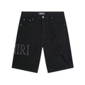 AMIRI Distressed Black Denim Shorts ¡ª hero