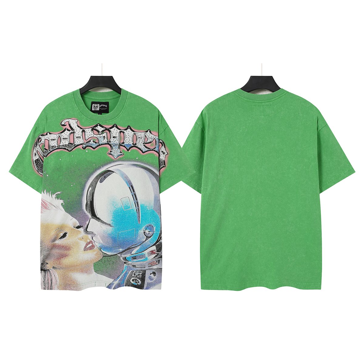 Godspeed Astronaut Face Graphic T-Shirt ¡ª front