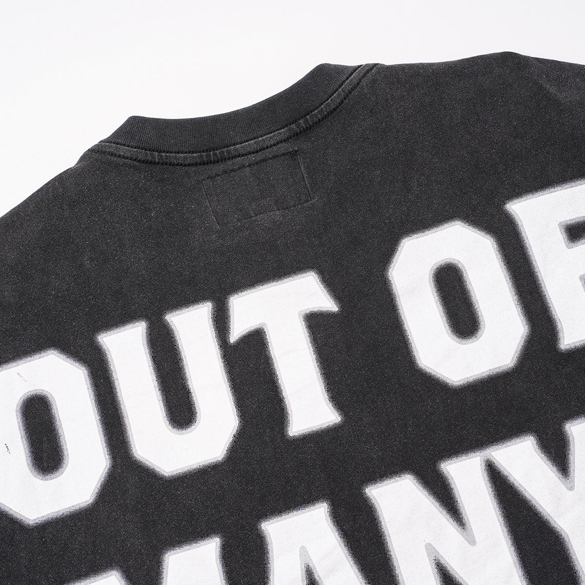 Godspeed Out of Many One Washed Black Graphic T-Shirt ¡ª detail