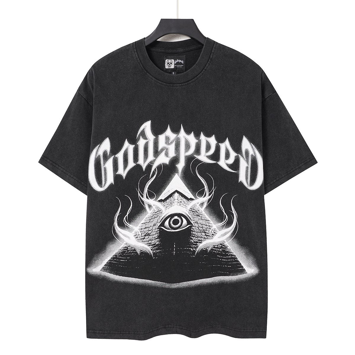 Godspeed Out of Many One Washed Black Graphic T-Shirt ¡ª hero