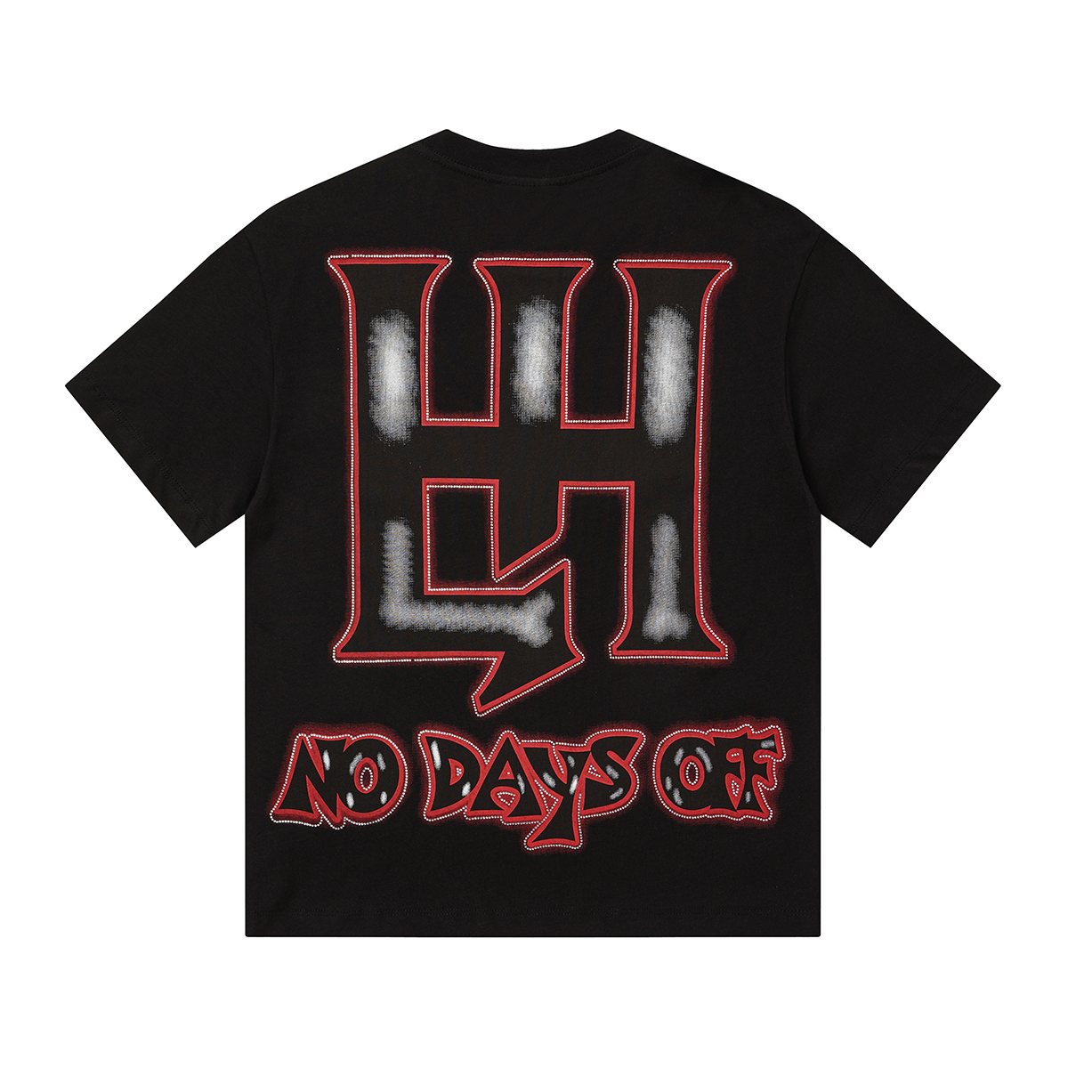 Life Hustlere Front & Back Rhinestone Graphic T-Shirt ¡ª back