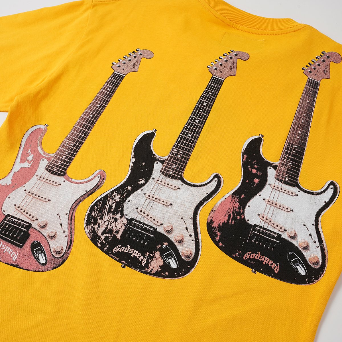 Godspeed Skeleton Band Guitar Graphic T-Shirt ¡ª detail