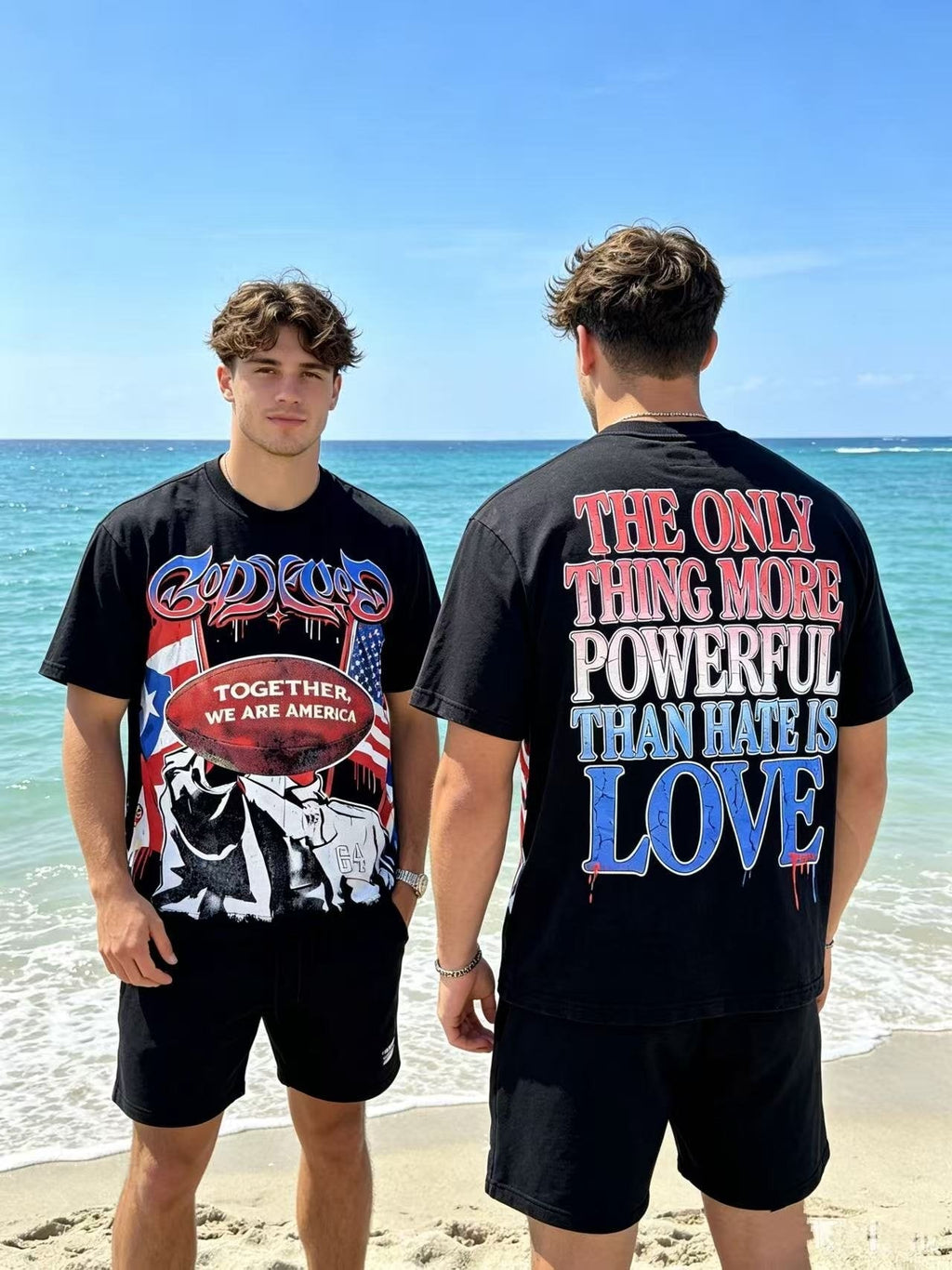 Godspeed Together We Are America Football Graphic T-Shirt ¡ª context