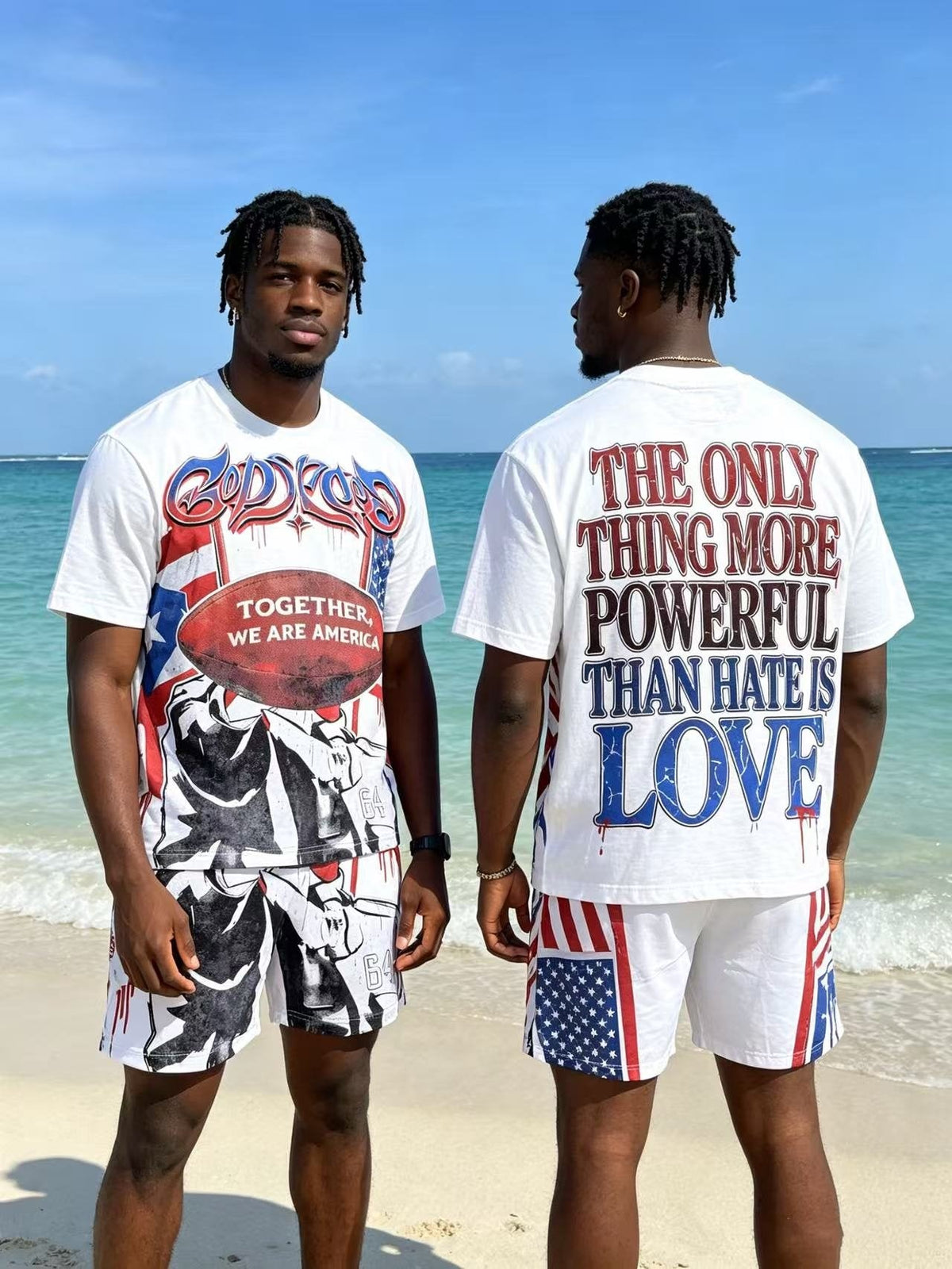 Godspeed Patriotic Football Graphic T-Shirt ¡ª context