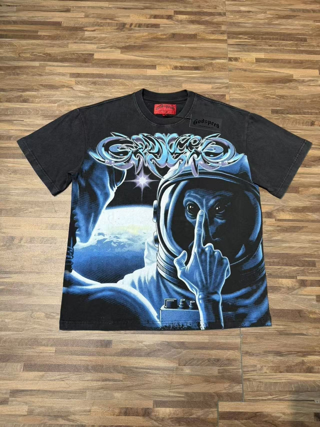 Godspeed Astronaut Graphic T-Shirt ¡ª front