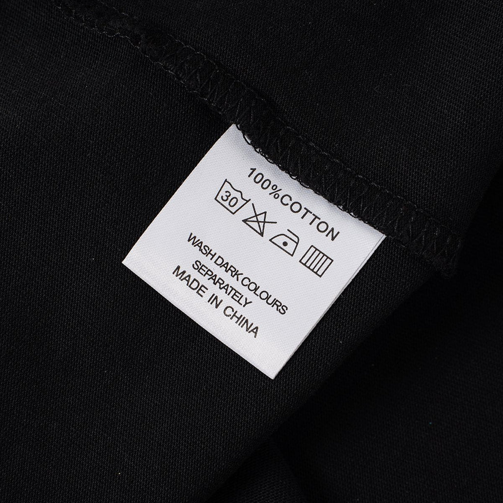 Godspeed Washed Black Distressed Graphic T-Shirt ¡ª neck_label