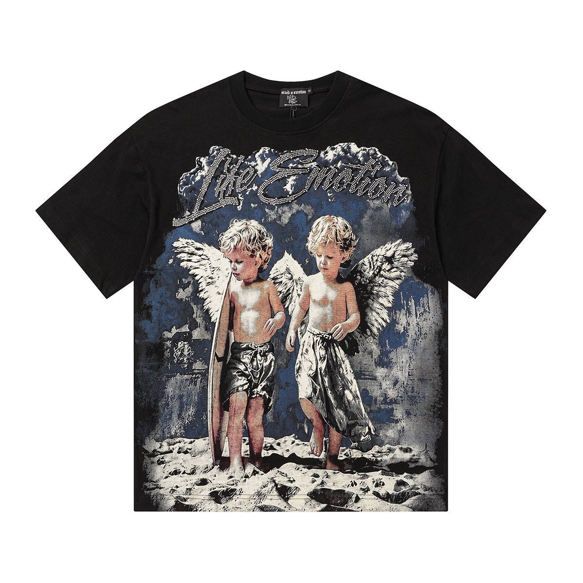 MIXED EMOTION Front Rhinestone Graphic T-Shirt ¡ª hero
