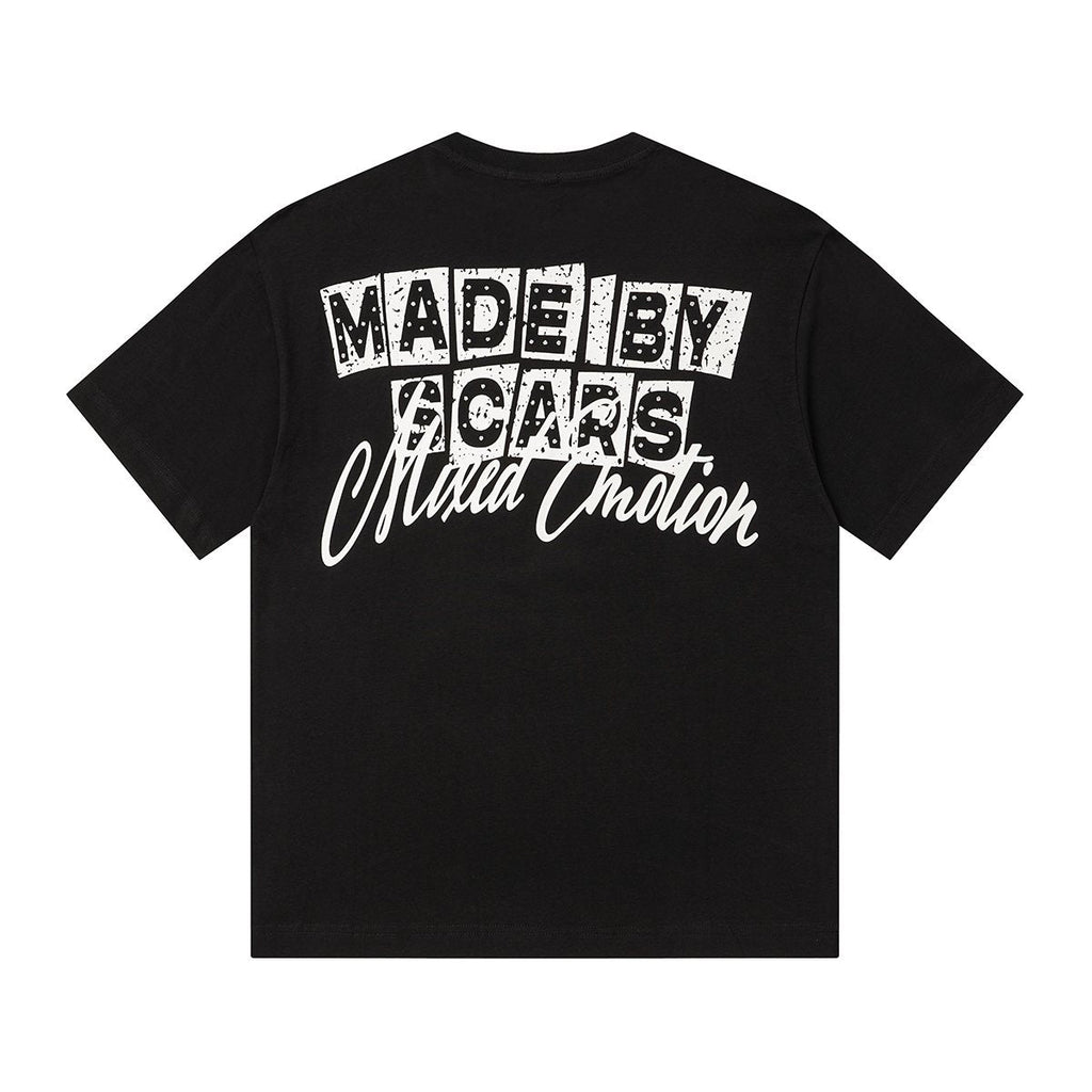 MIXED EMOTION Front Rhinestone Graphic T-Shirt ¡ª back