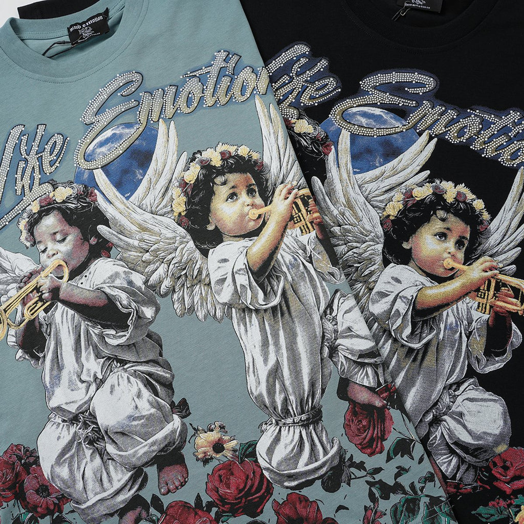 MIXED EMOTION Angel Rose Graphic Short-Sleeve T-Shirt ¡ª detail