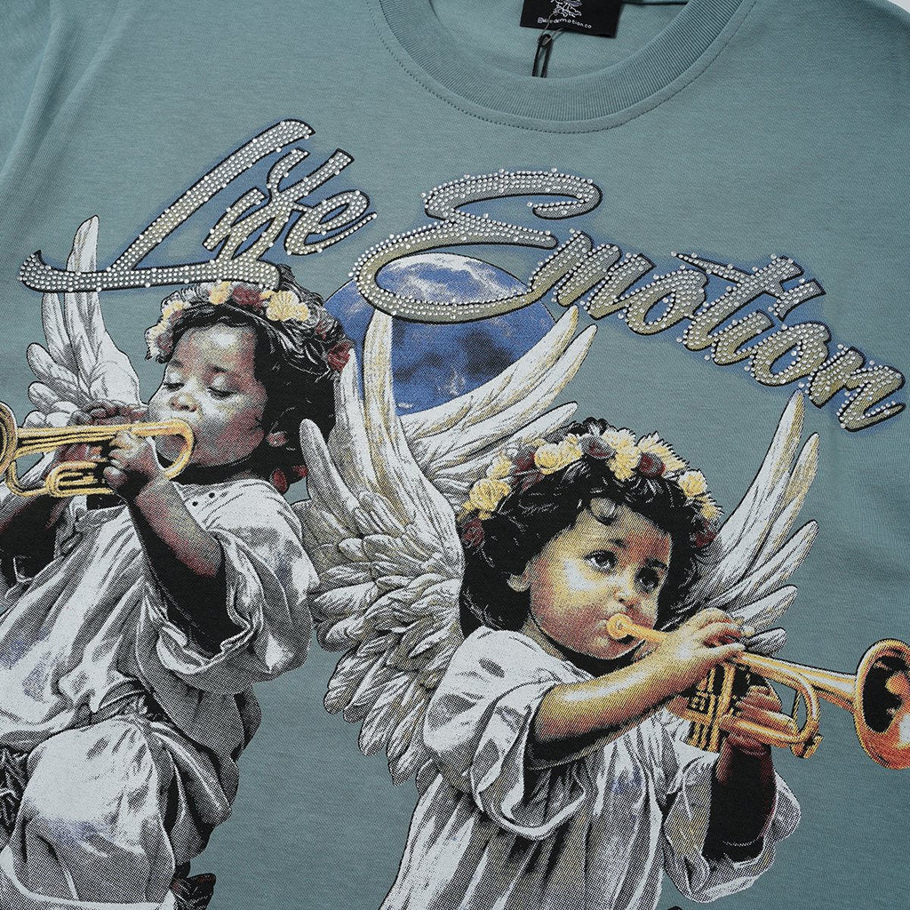MIXED EMOTION Angel Rose Graphic Short-Sleeve T-Shirt ¡ª detail