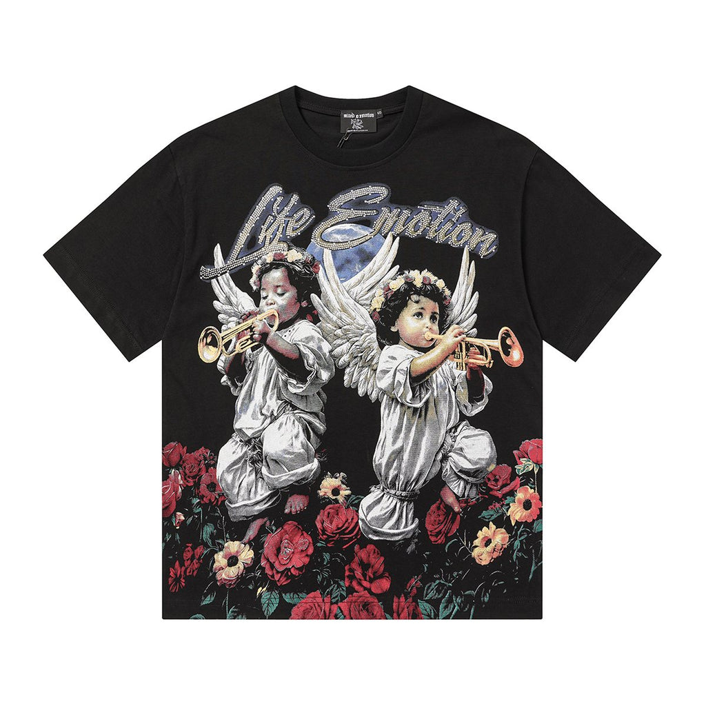MIXED EMOTION Angel Rose Graphic Short-Sleeve T-Shirt ¡ª hero