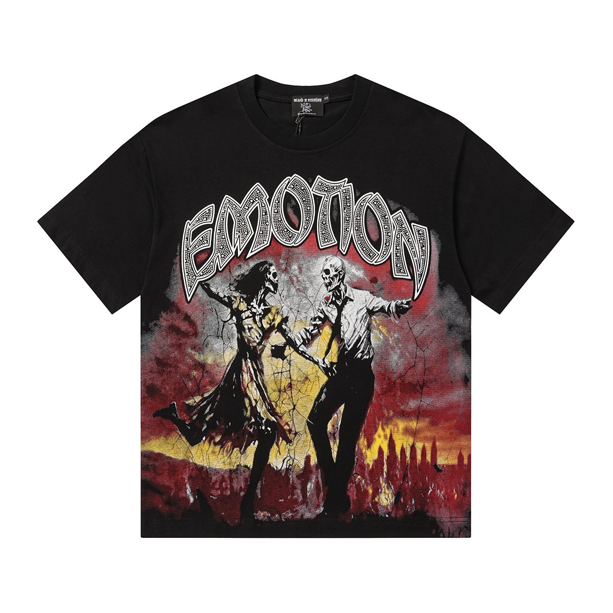 MIXED EMOTION Skeleton Graphic T-Shirt ¡ª front