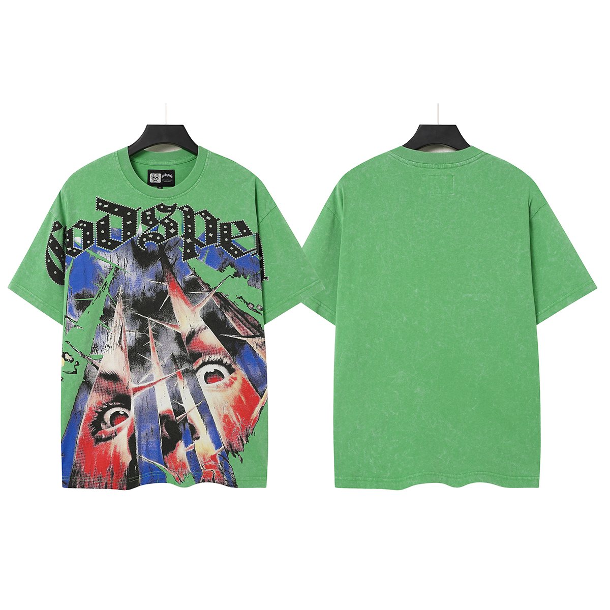 Godspeed Abstract Face Graphic T-Shirt ¡ª front