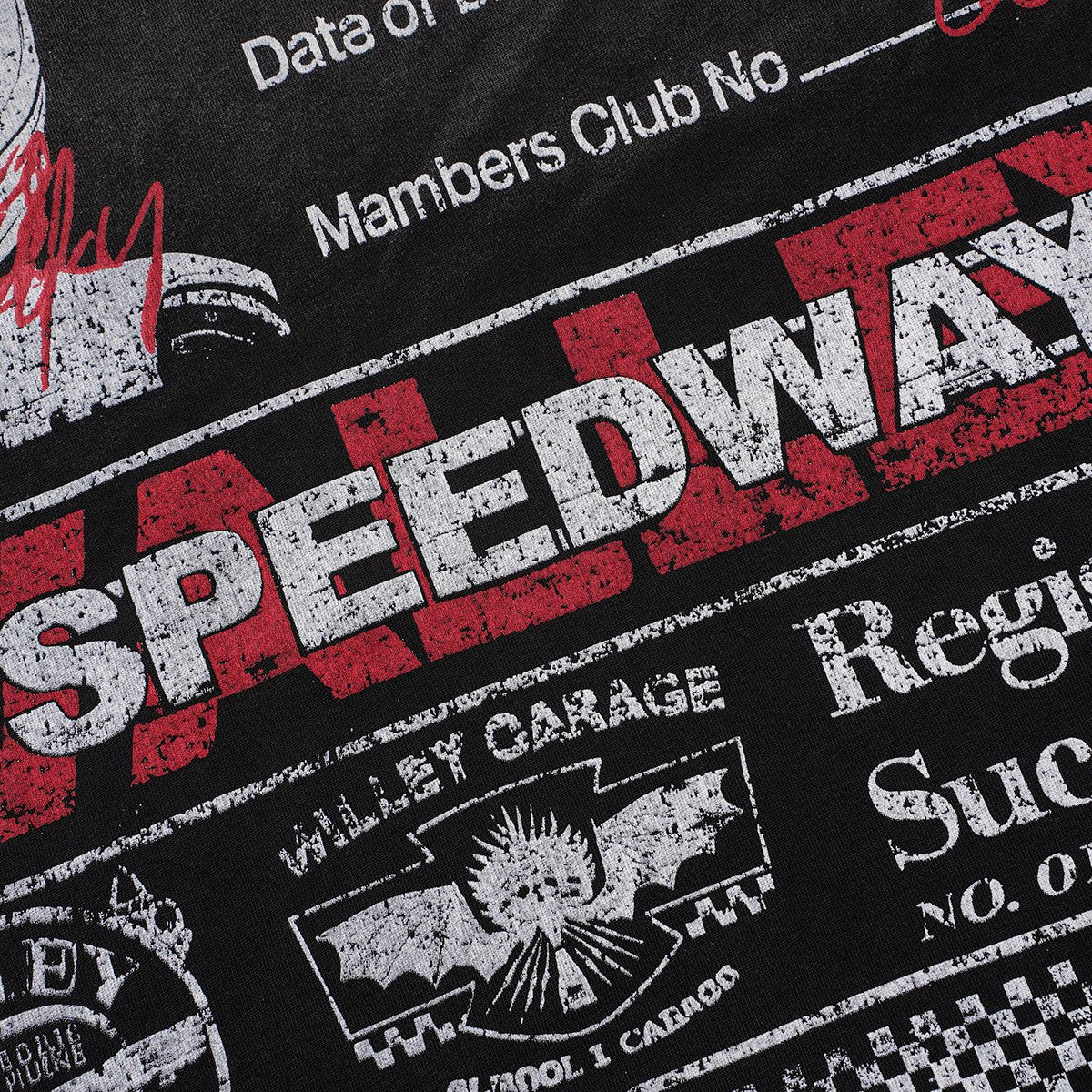 VALLEY Speedway Racing Graphic T-Shirt ¡ª detail