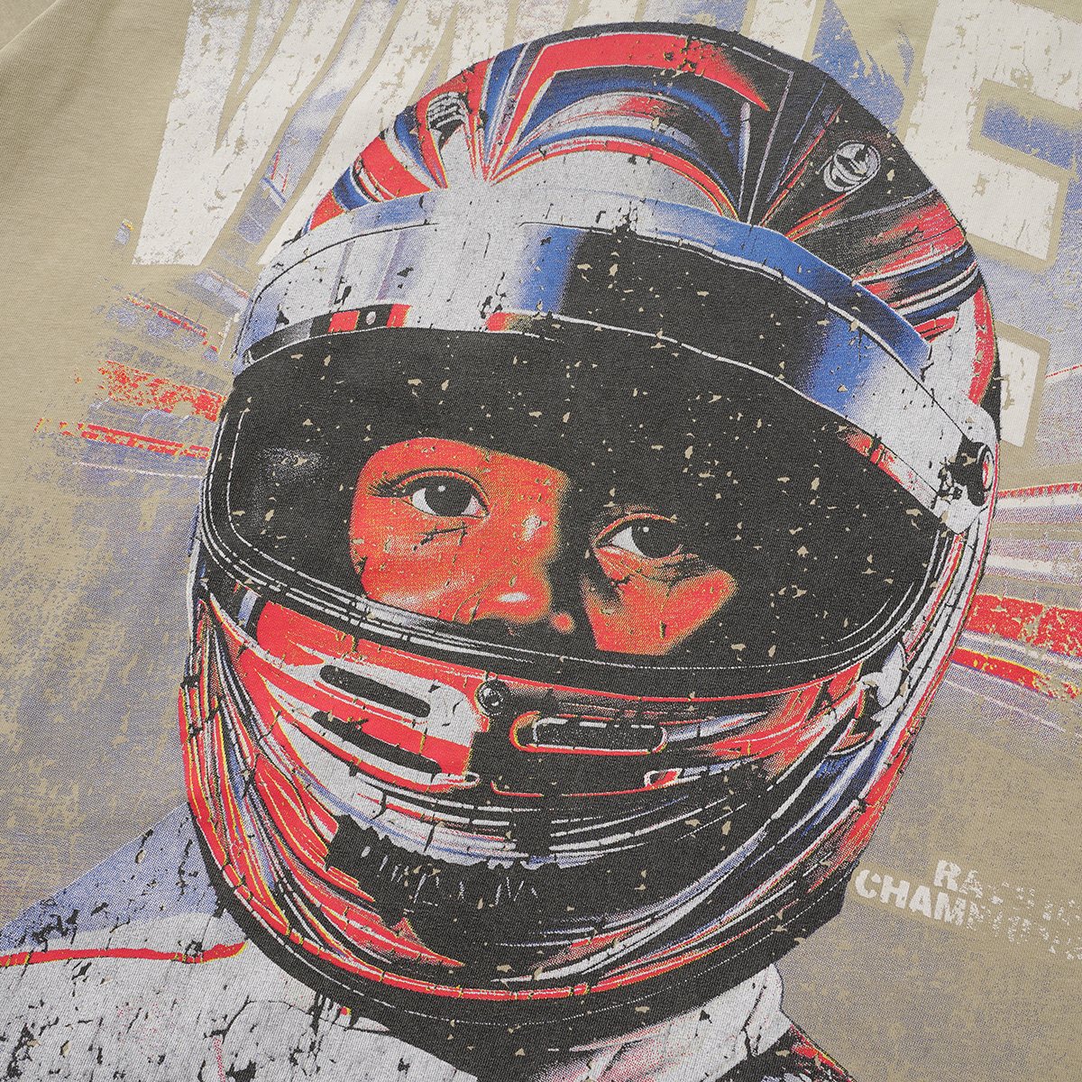 VALLEY Speedway 888 Racing Helmet Graphic T-Shirt ¡ª detail