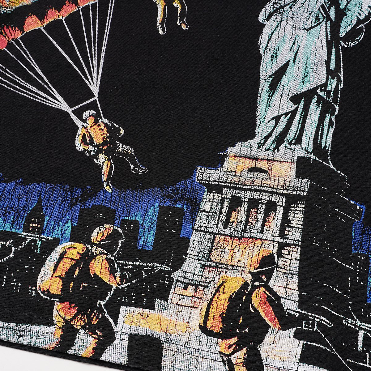 VALLEY Statue of Liberty Parachute Graphic T-Shirt ¡ª detail