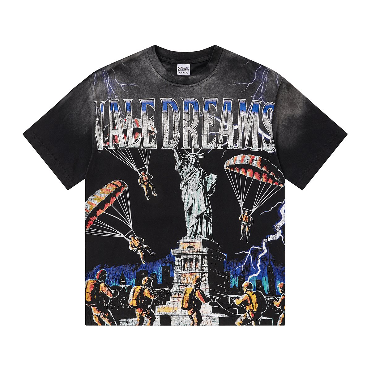 VALLEY Statue of Liberty Parachute Graphic T-Shirt ¡ª hero