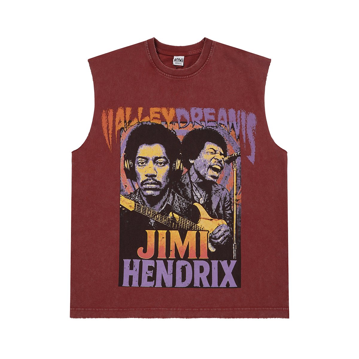 VALLEY Jimi Hendrix Washed Sleeveless T-Shirt ¡ª front