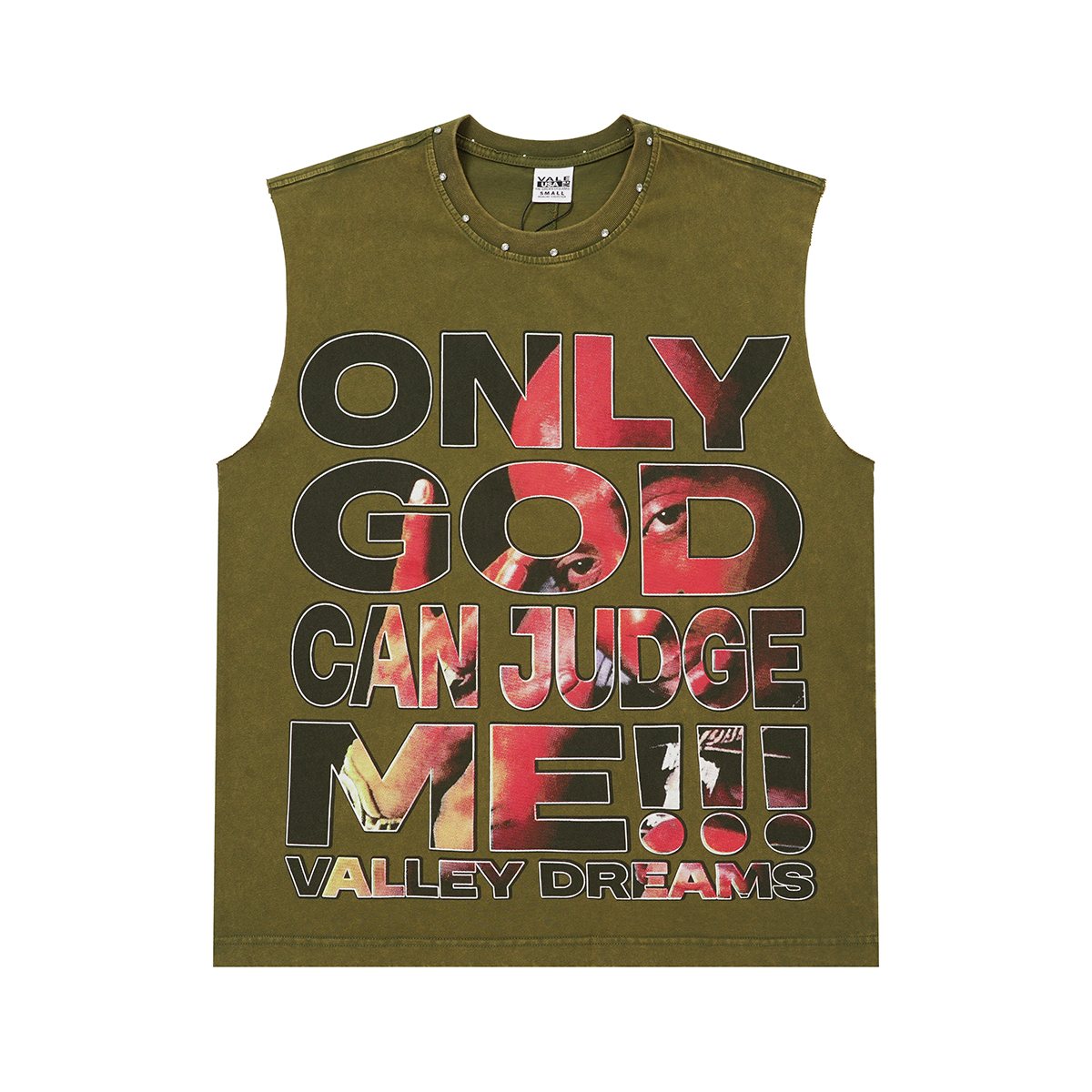 VALLEY Only God Can Judge Me Sleeveless T-Shirt ¡ª front