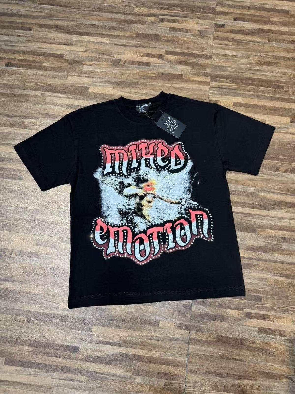 MIXED EMOTION Red & White Front/Back Graphic T-Shirt ¡ª front