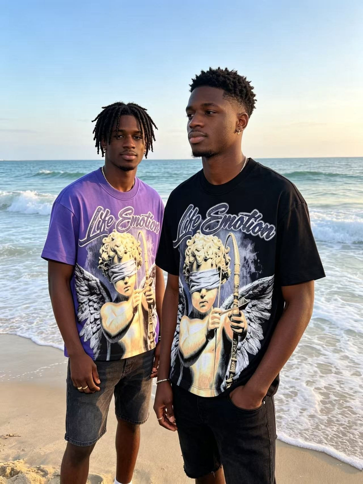 MIXED EMOTION Angel Graphic Short-Sleeve T-Shirt ¡ª context