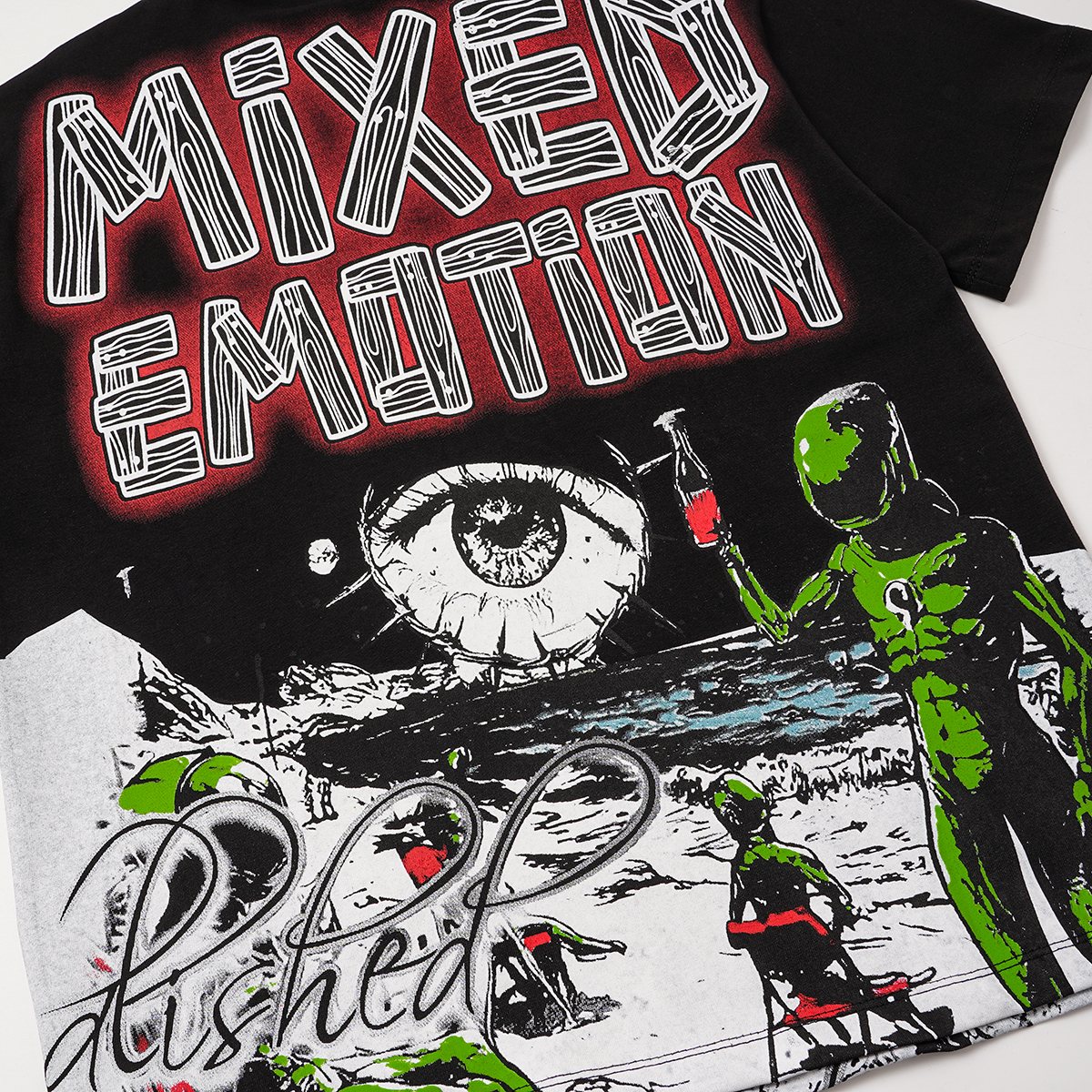 MIXED EMOTION Front and Back Graphic T-Shirt ¡ª detail