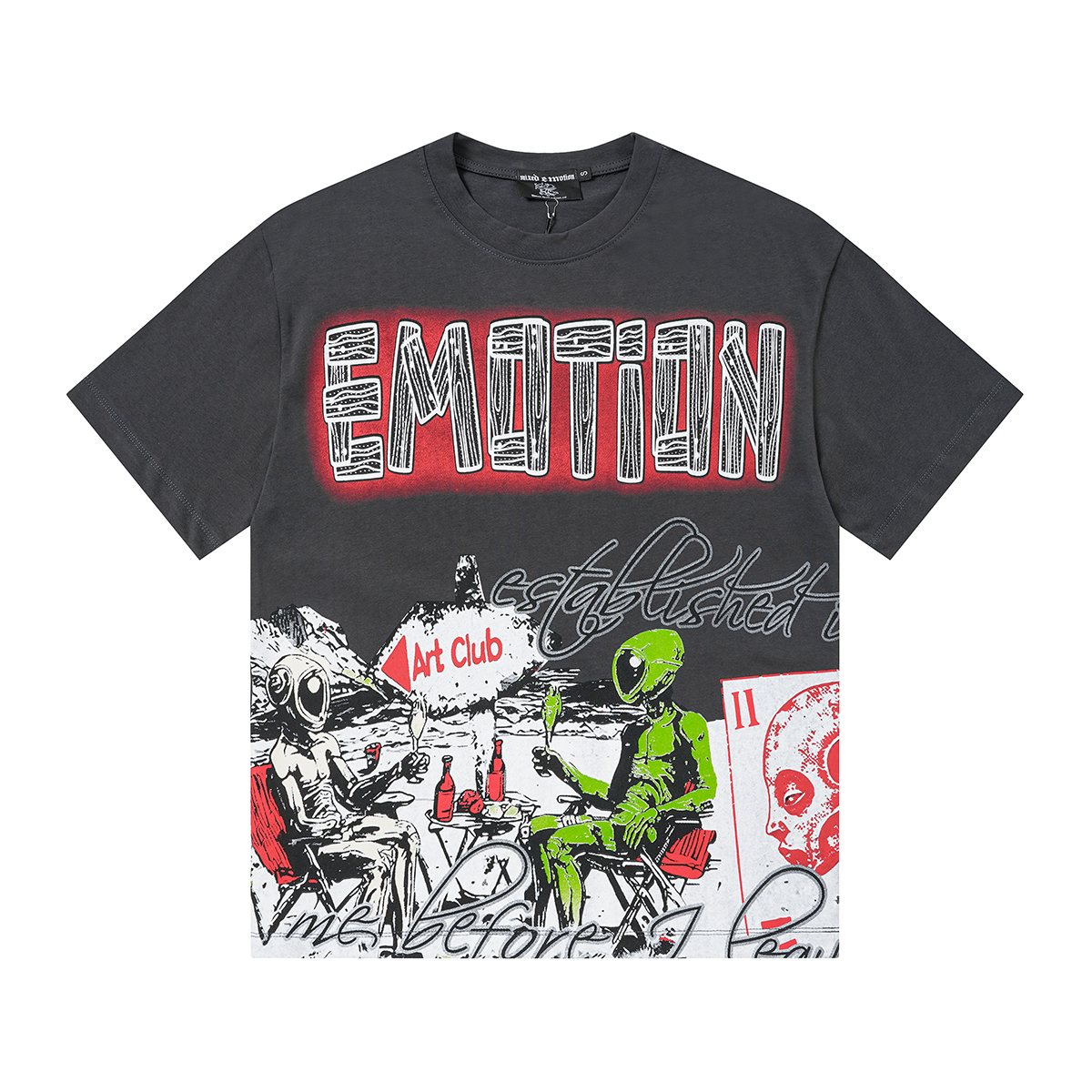 MIXED EMOTION Front and Back Graphic T-Shirt ¡ª front