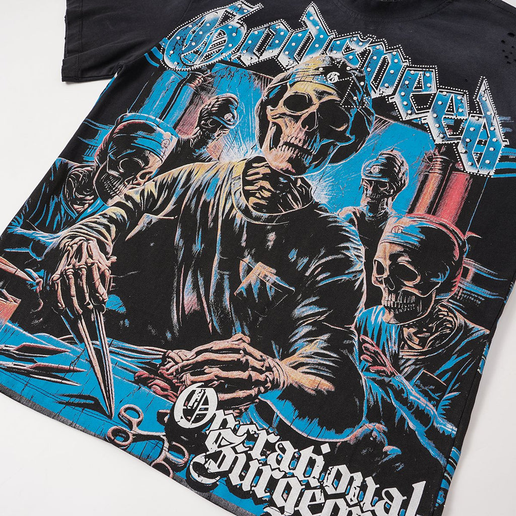 Godspeed Operational Surgeon Distressed Graphic T-Shirt ¡ª detail