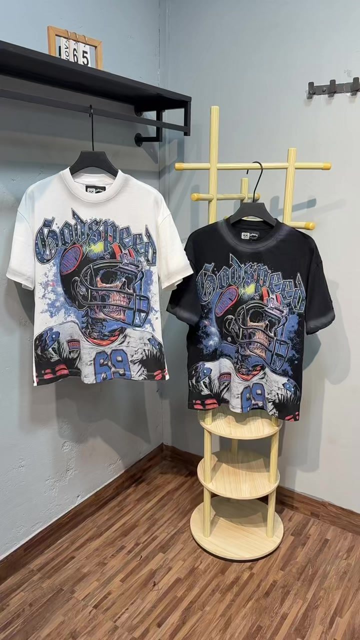Godspeed Football Skull Graphic T-Shirt ¡ª context