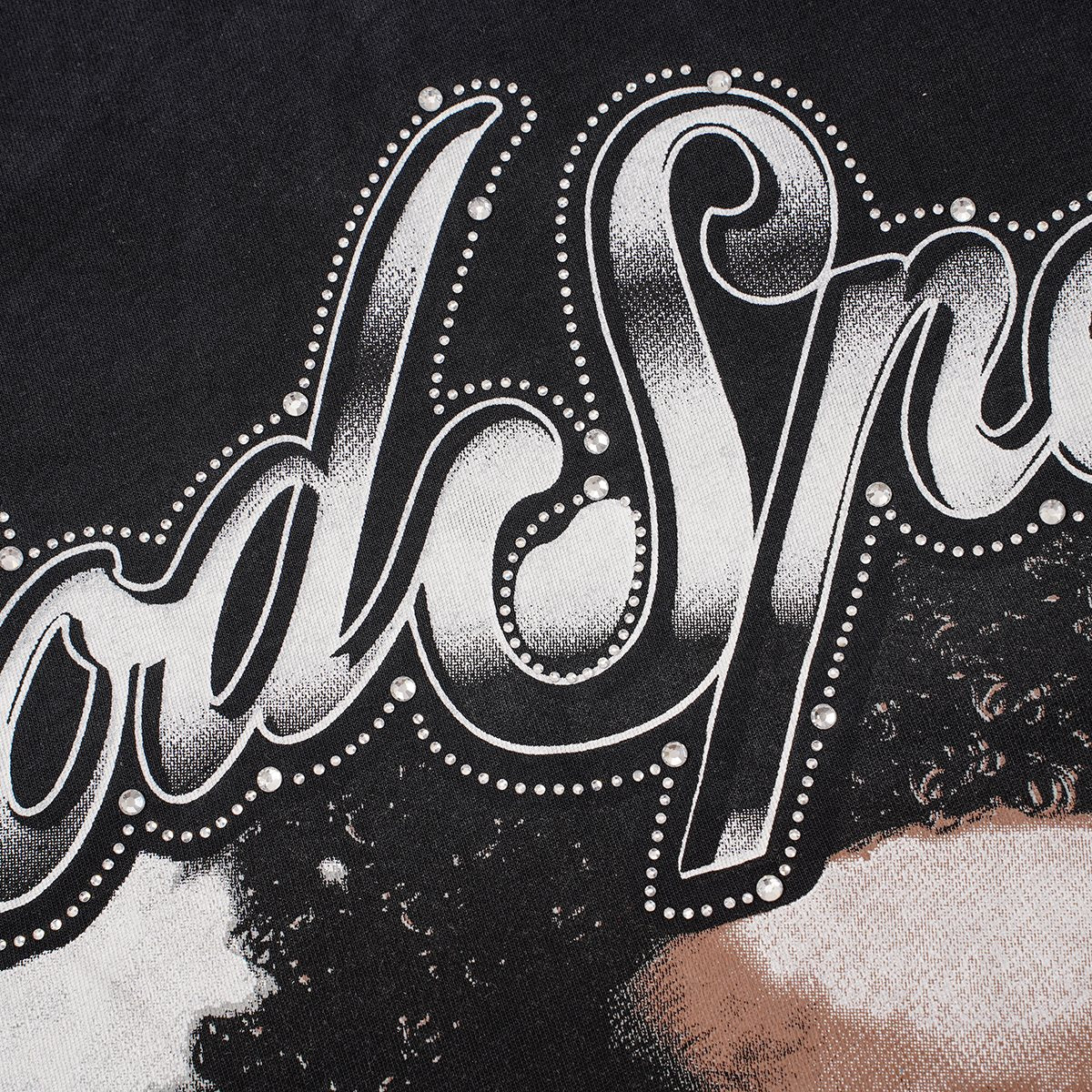 Godspeed Portrait Skull Distressed Short-Sleeve T-Shirt ¡ª detail