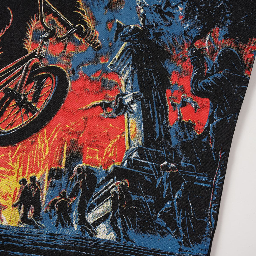 Godspeed Cyclist Graphic Distressed T-Shirt ¡ª detail