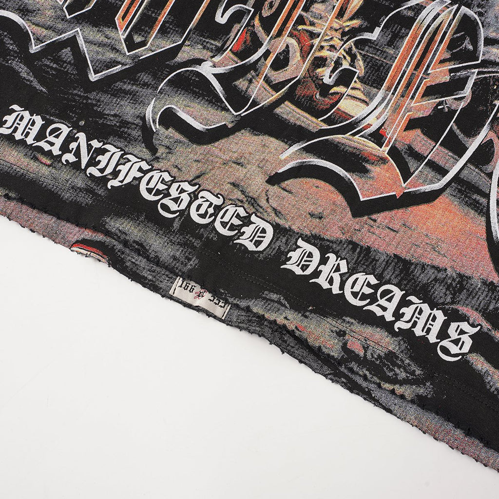 Godspeed Manifested Dreams University Distressed Short-Sleeve T-Shirt ¡ª detail