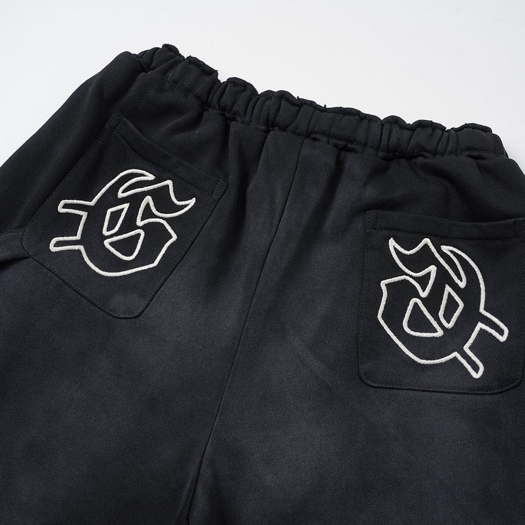 Godspeed Washed Graphic Sweat Shorts ¡ª detail