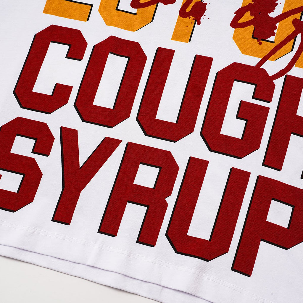 THAT'S A AWFUL LOT OF COUGH SYRUP White Front & Back Graphic T-Shirt ¡ª detail