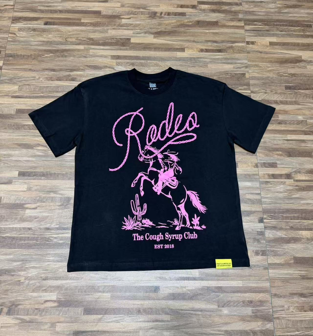 THAT'S A AWFUL LOT OF COUGH SYRUP Rodeo Graphic Short-Sleeve T-Shirt ¡ª front