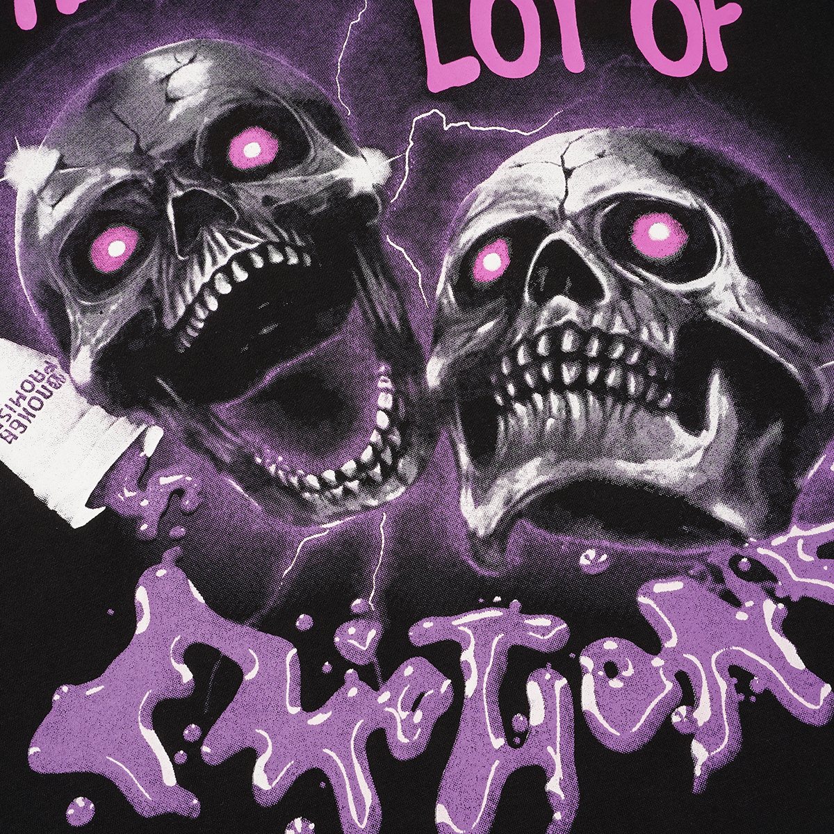 THAT'S A AWFUL LOT OF COUGH SYRUP Skull Graphic T-Shirt ¡ª detail