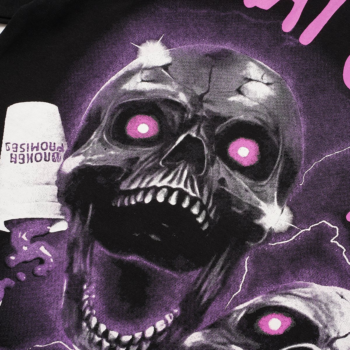 THAT'S A AWFUL LOT OF COUGH SYRUP Skull Graphic T-Shirt ¡ª detail