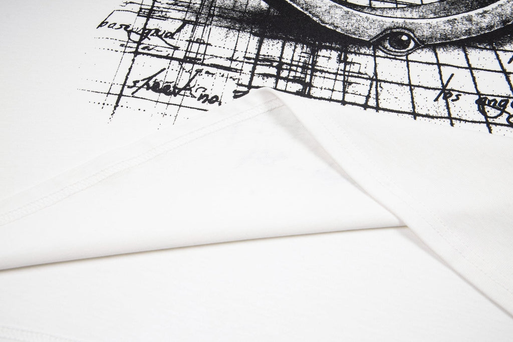 ASAALL White Graphic Short-Sleeve T-Shirt ¡ª detail
