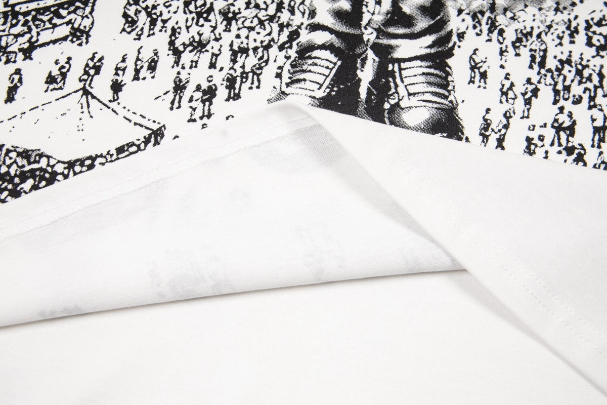 ASAALL White Black Front Graphic T-Shirt ¡ª detail