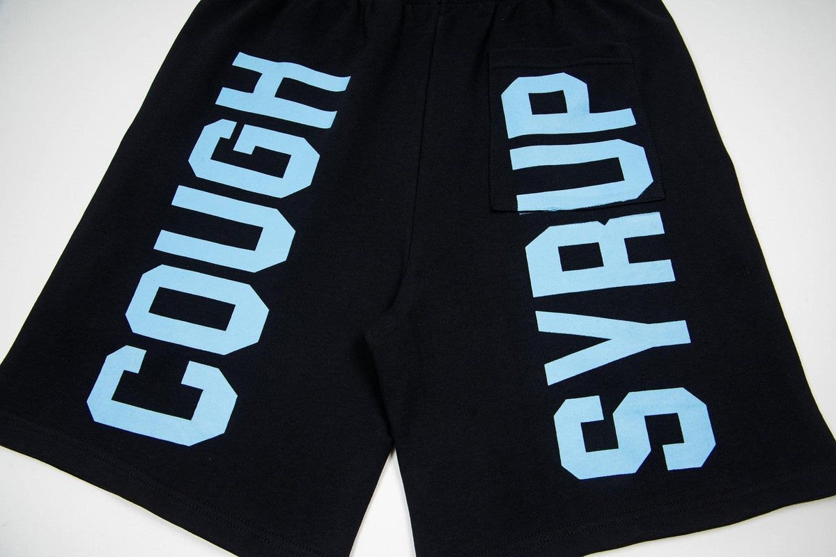 THAT'S A AWFUL LOT OF COUGH SYRUP Black Graphic Shorts ¡ª detail