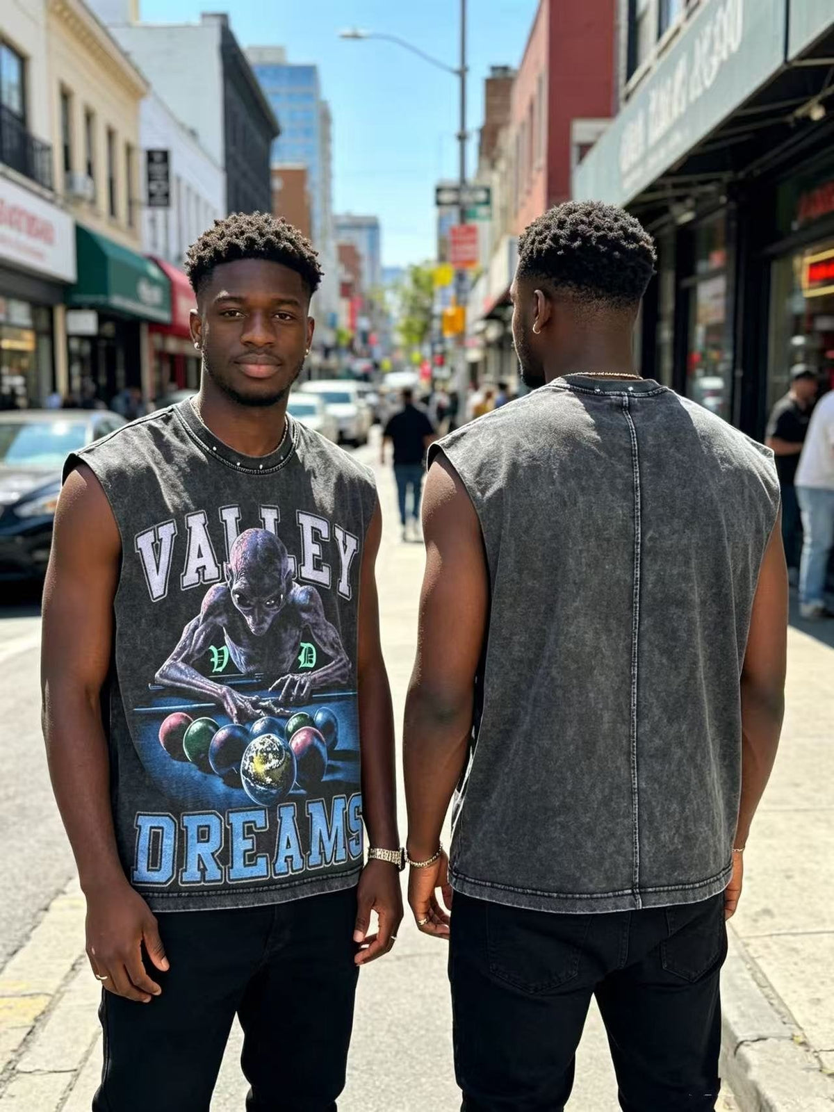 VALLEY Dreams Billiards Graphic Sleeveless T-Shirt ¡ª context