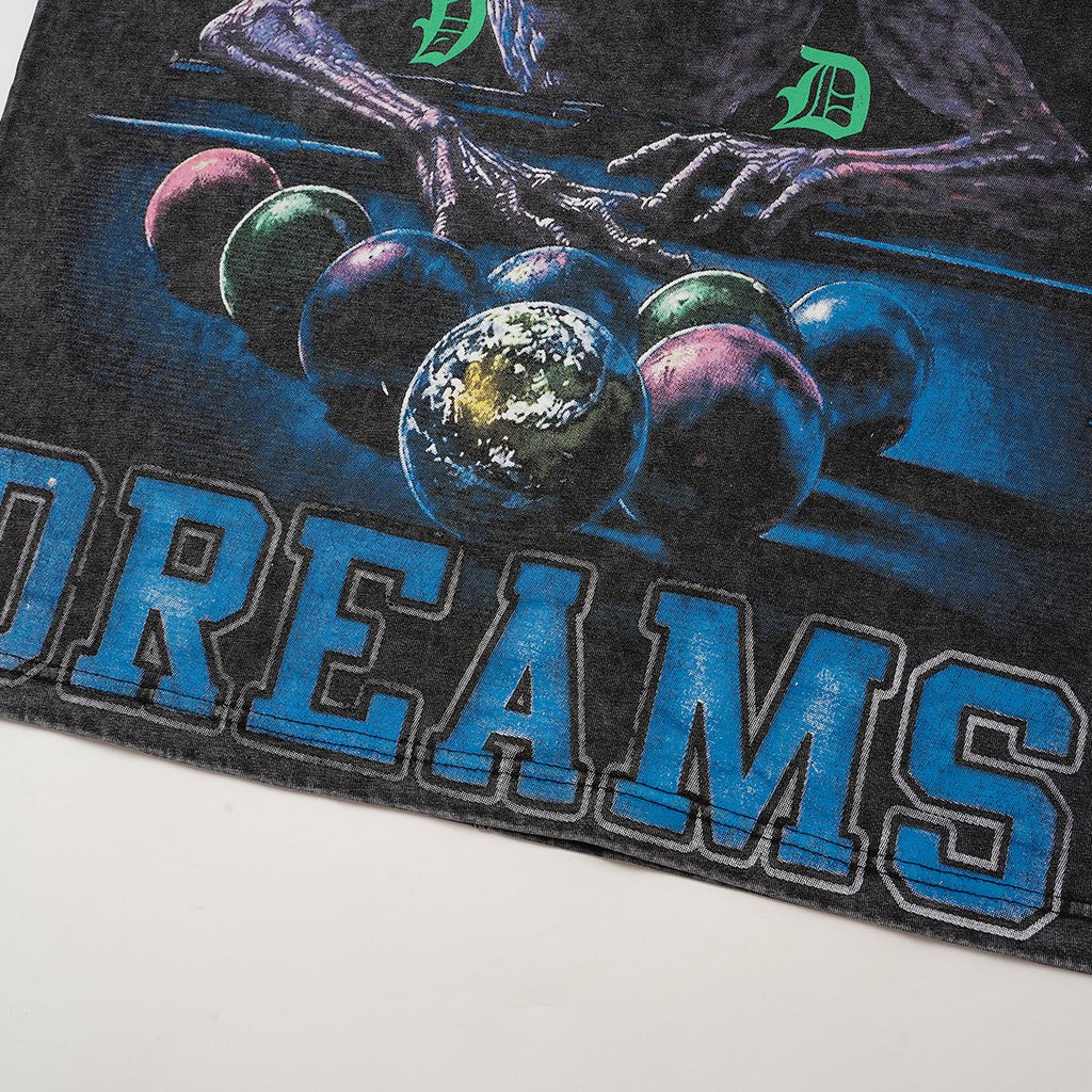 VALLEY Dreams Billiards Graphic Sleeveless T-Shirt ¡ª detail
