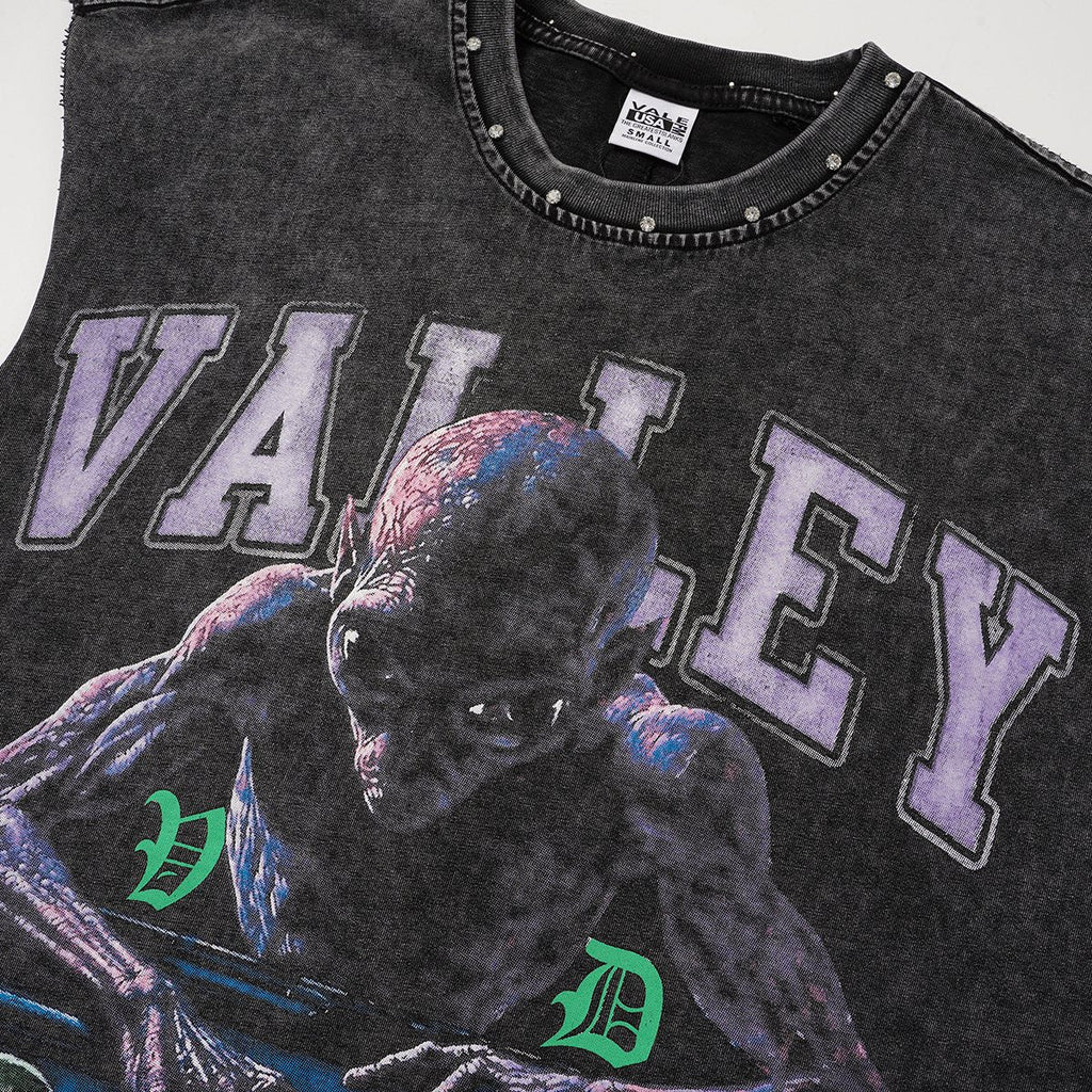 VALLEY Dreams Billiards Graphic Sleeveless T-Shirt ¡ª detail